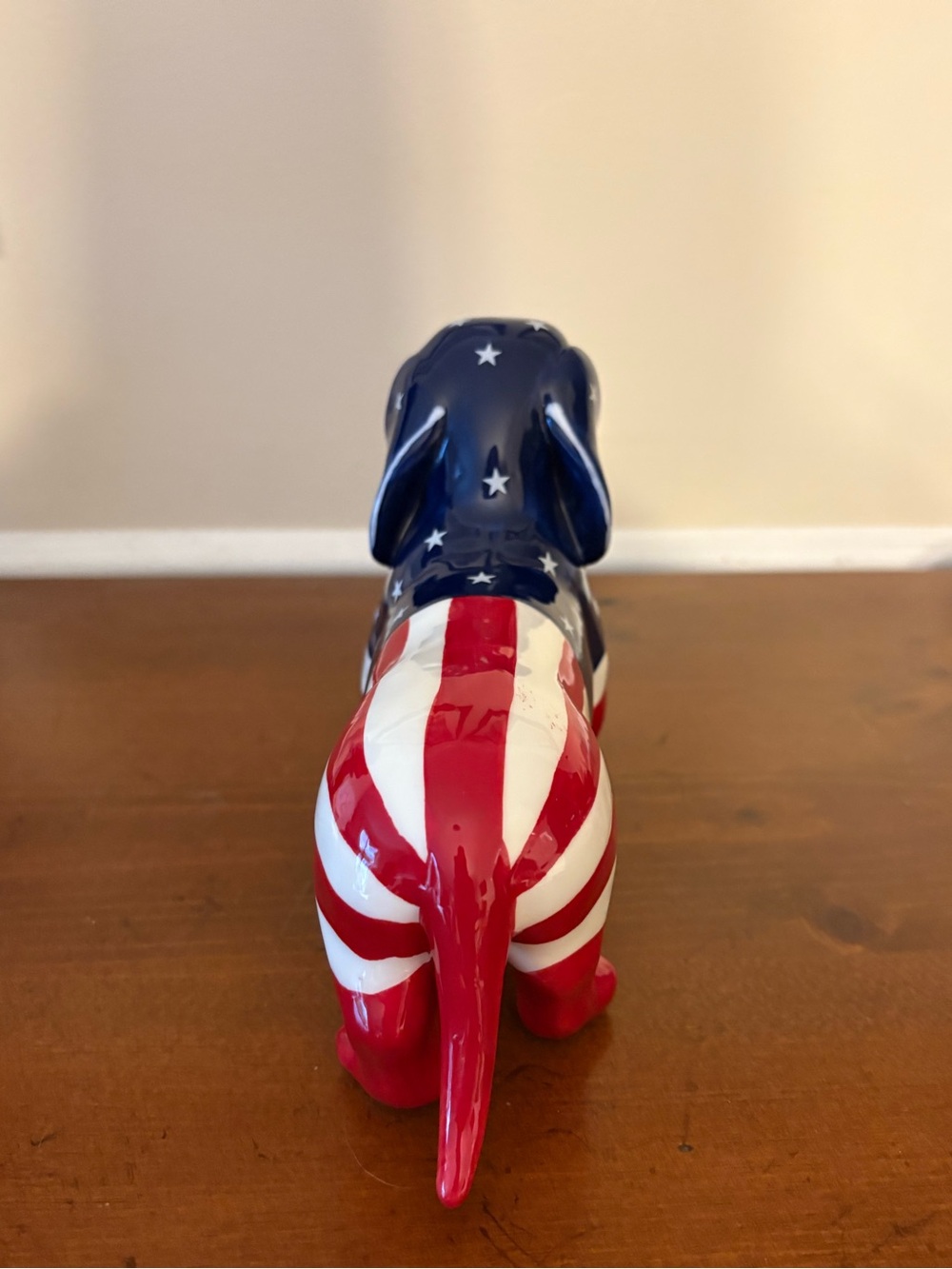 Blue Sky Patriotic American Flag Dachshund Figurine - Red, White & Blue - Picture 4 of 8